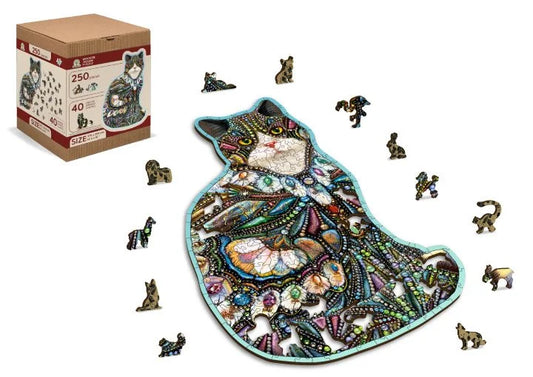 Puzzle en bois Le Chat aux Bijoux - 250 pièces