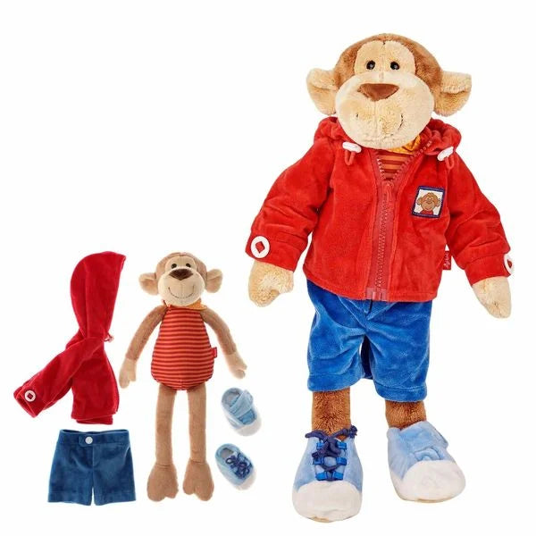 knuffel aankleedpop aap