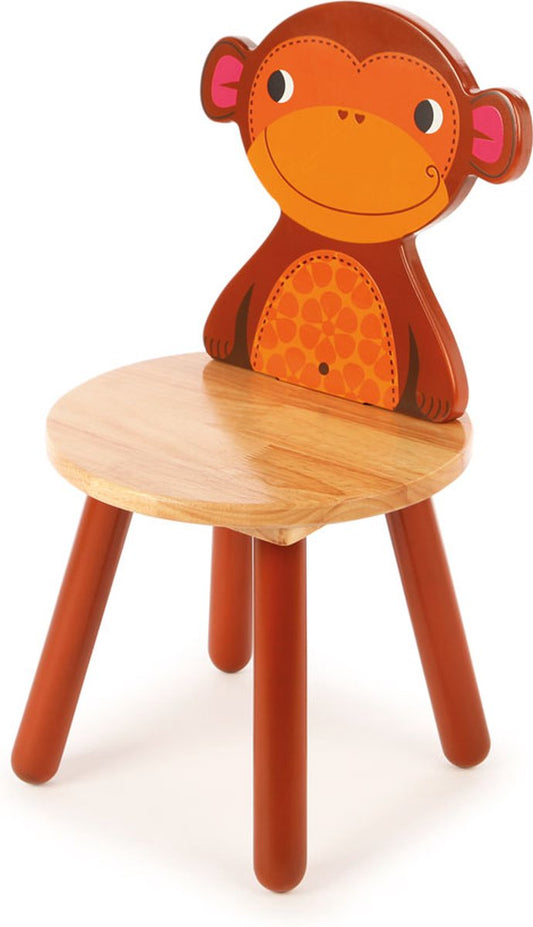 houten stoel aap of luipaard