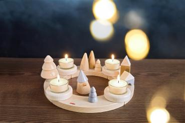 kerst adventskrans in hout - HABA