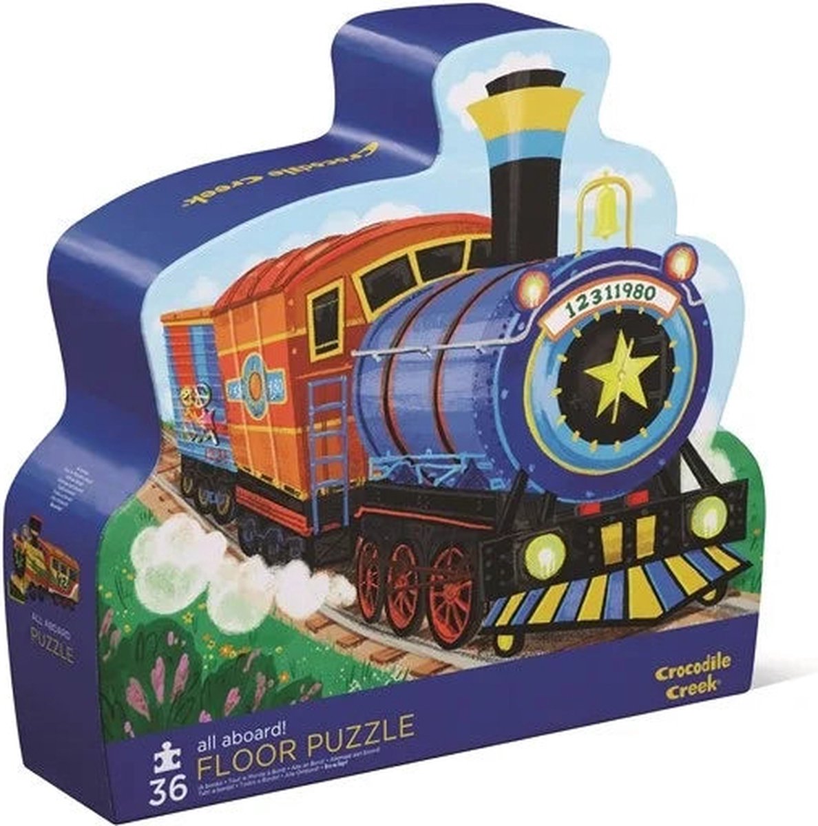 puzzel met folie trein all aboard 36pc