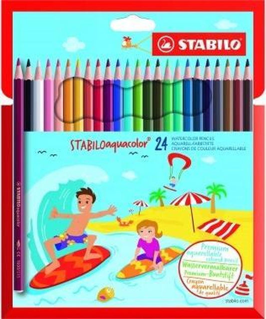 Crayons de couleur STABILO Aquacolor 24 crayons