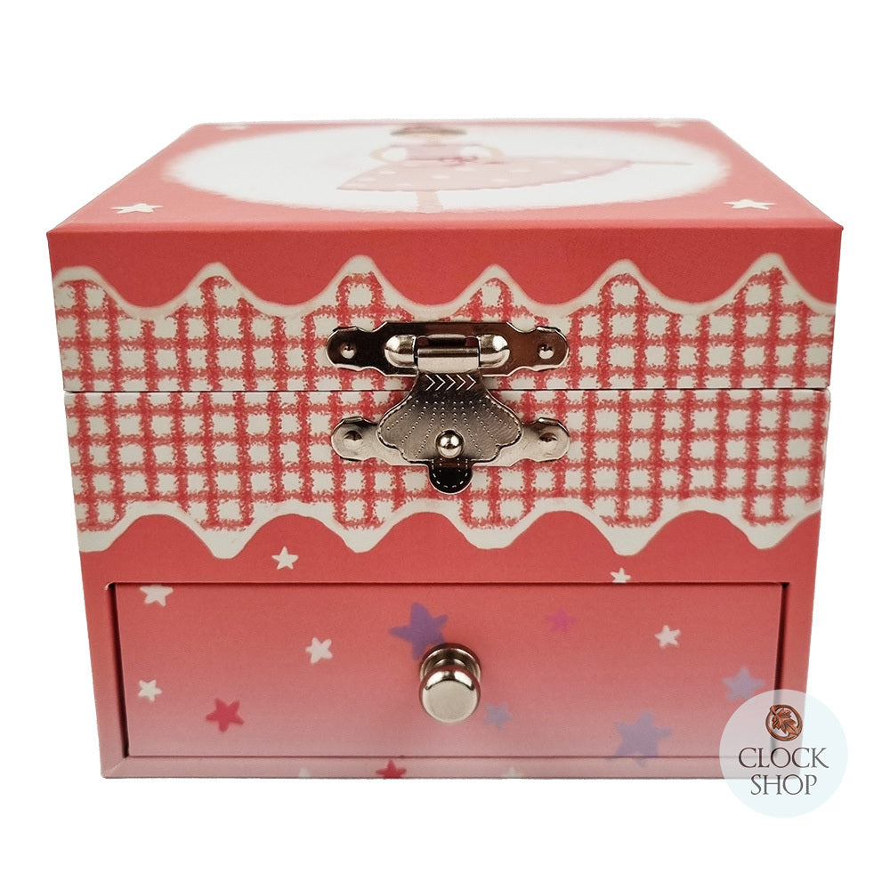 juwelenkistje met muziek ballerina dark pink glow in the dark