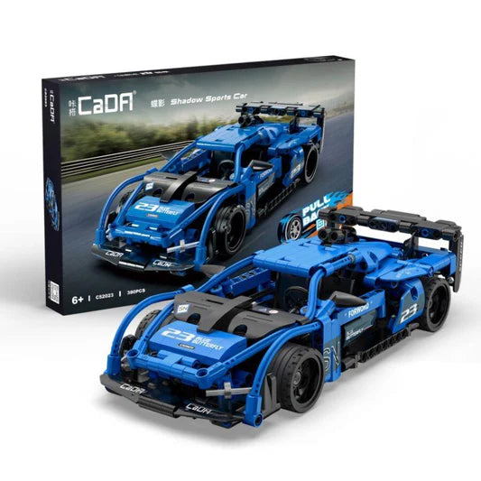 bouwpakket racewagen blauw offroad pullback CADA