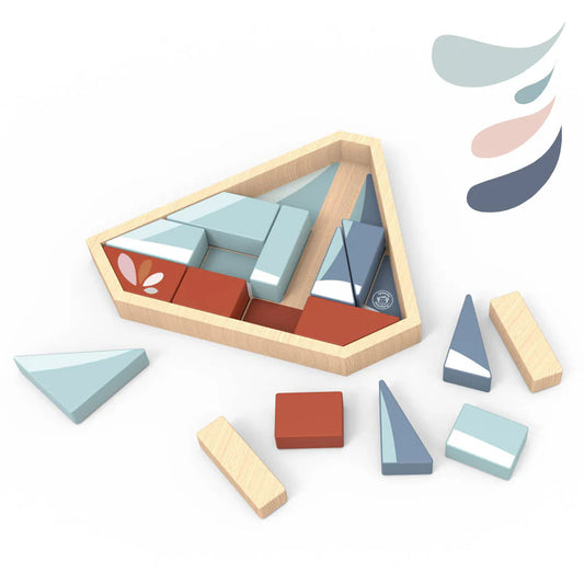 boot met houten blokken puzzel