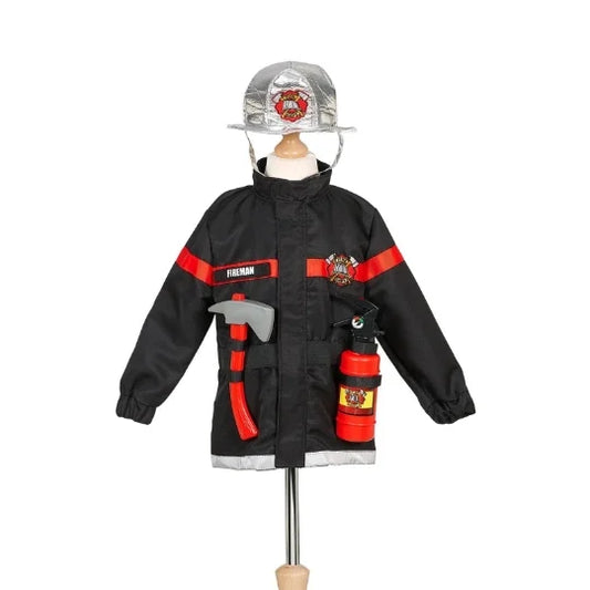 verkleedset brandweerman blauw