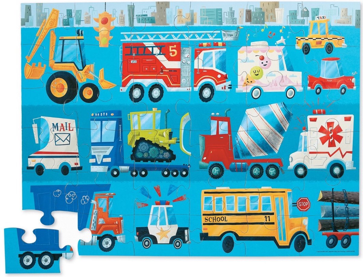 puzzel brandweer/voertuigen 36pc