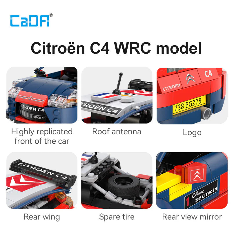 bouwpakket auto citroën C4 WRC 2008 met afstandsbediening