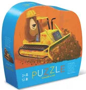 puzzel mini meneer beer met graafmachine 12pc