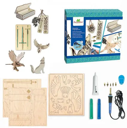 lovely box - XL pyrography and models - celtic