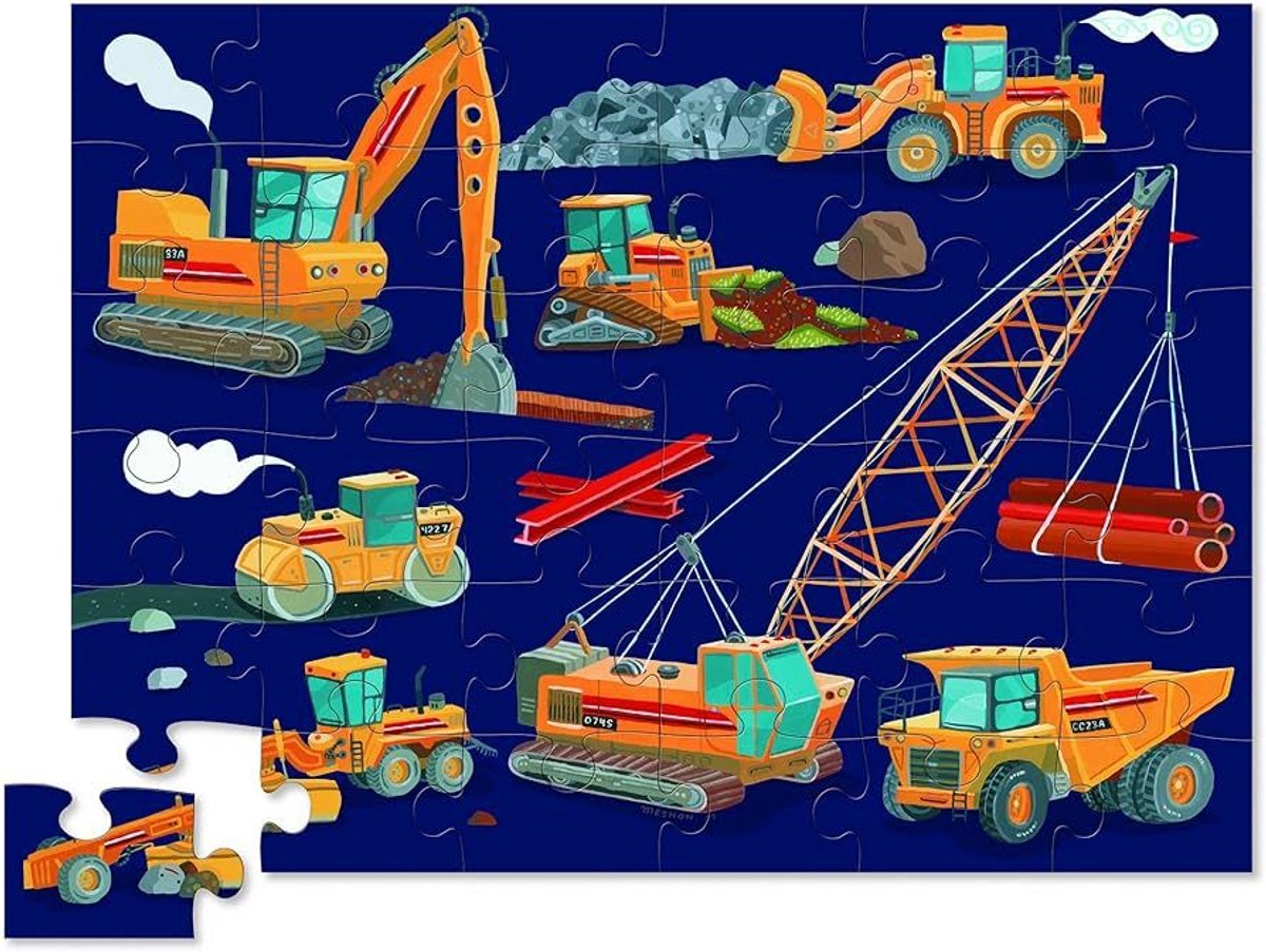 puzzel construction zone 36pc