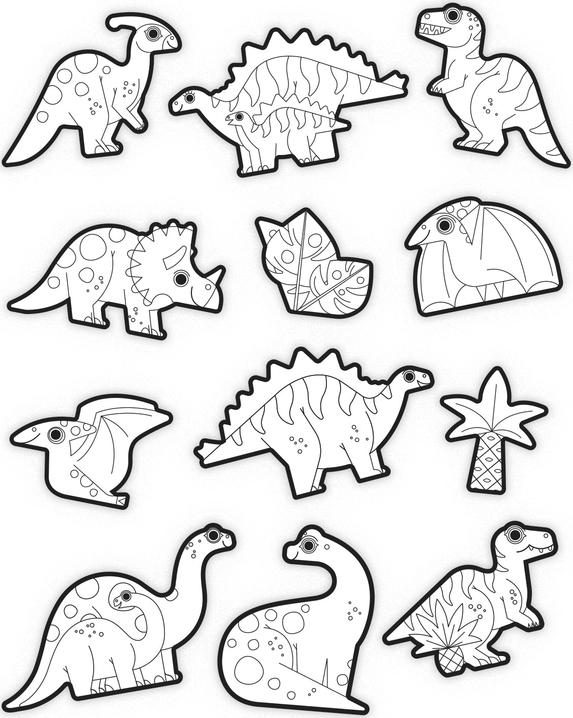 maak je eigen stickers dinosaurus of éénhoorn