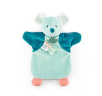 knuffeldoekje handpop -souris verte
