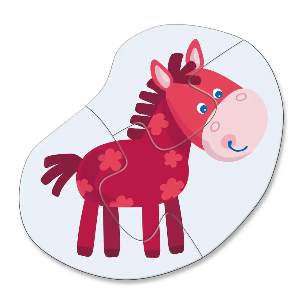 set de 4 premiers puzzles jeunes animaux HABA