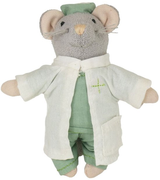 het muizenhuis knuffel muis Dokter