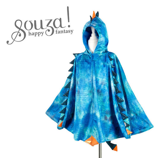 verkleedset  cape draak Blauw