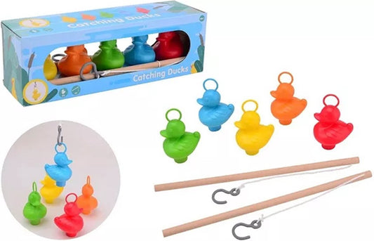 set de 5 canards de pêche