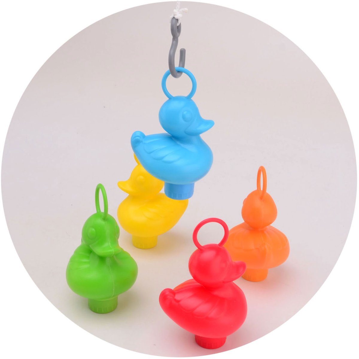 set van 5 kermis eendjes met hengels
