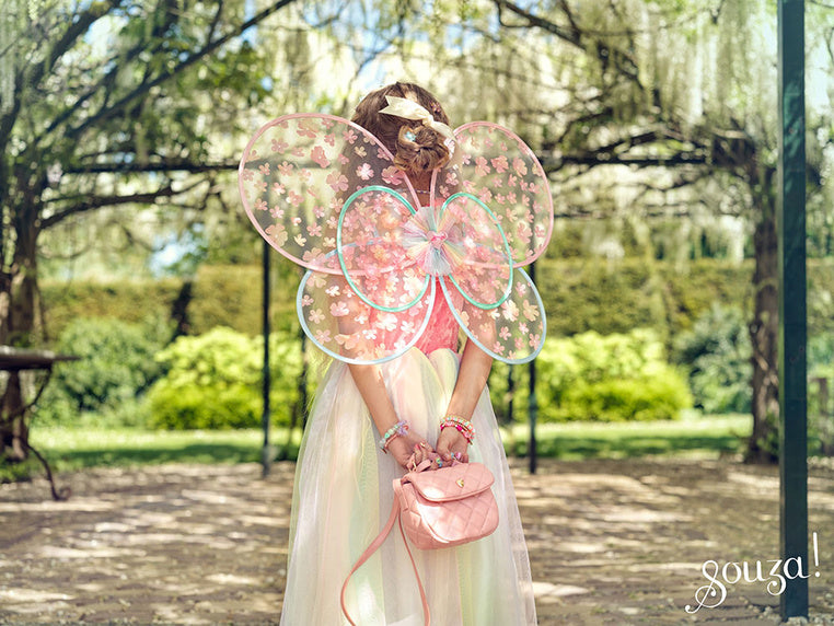 verkleedset Flora jurk + vleugels