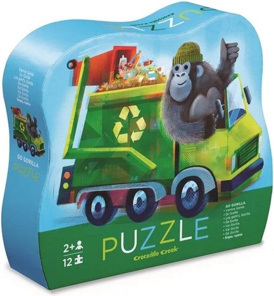 puzzel mini vuilniswagen go gorilla 12pc