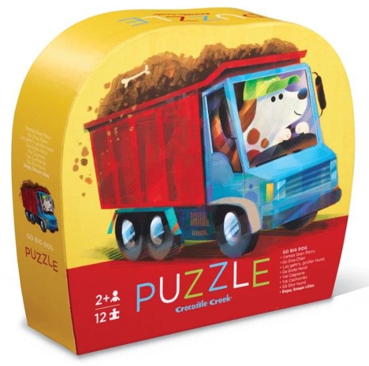 puzzel mini grote hond in camion 12pc