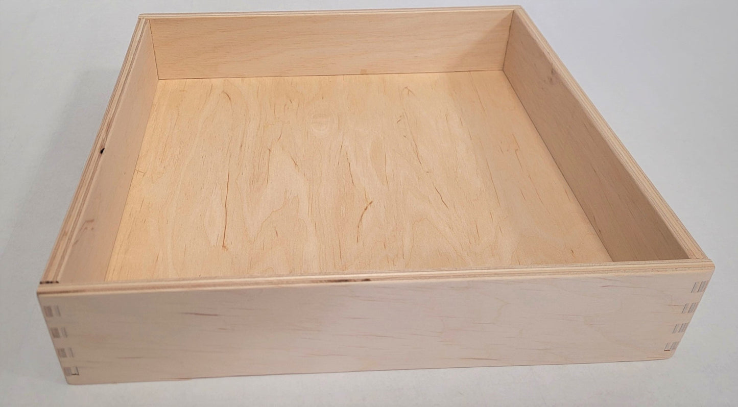 houten speelbak - 25X25X5 - boîte en bois à jouer
