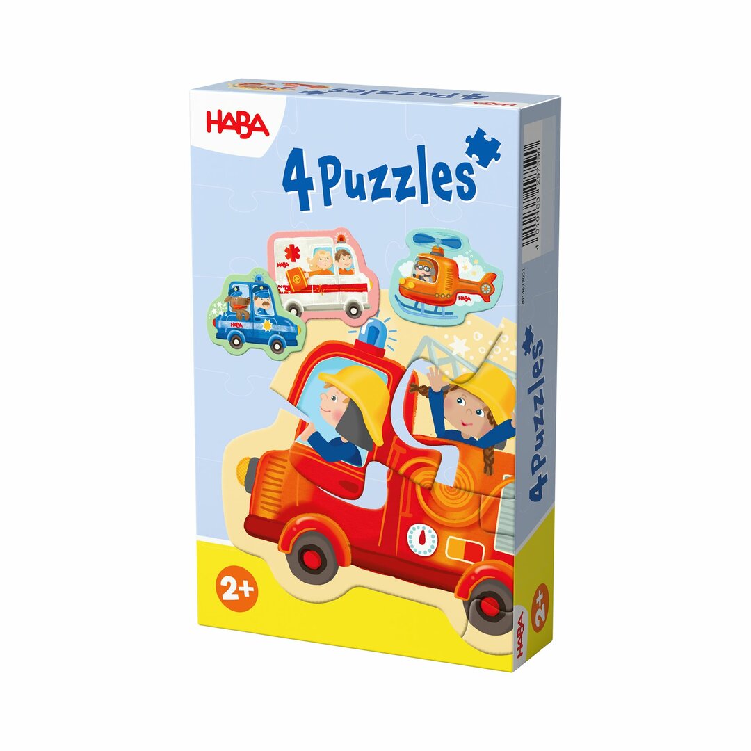 coffret de 4 premiers puzzles véhicules de secours neuf HABA