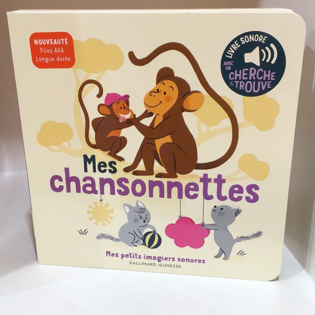 livre petits imagiers sonores mes chansonnettes volume 1 FRA