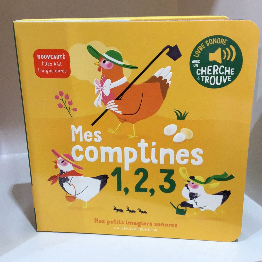 livre petits images sonores mes comptines FRA