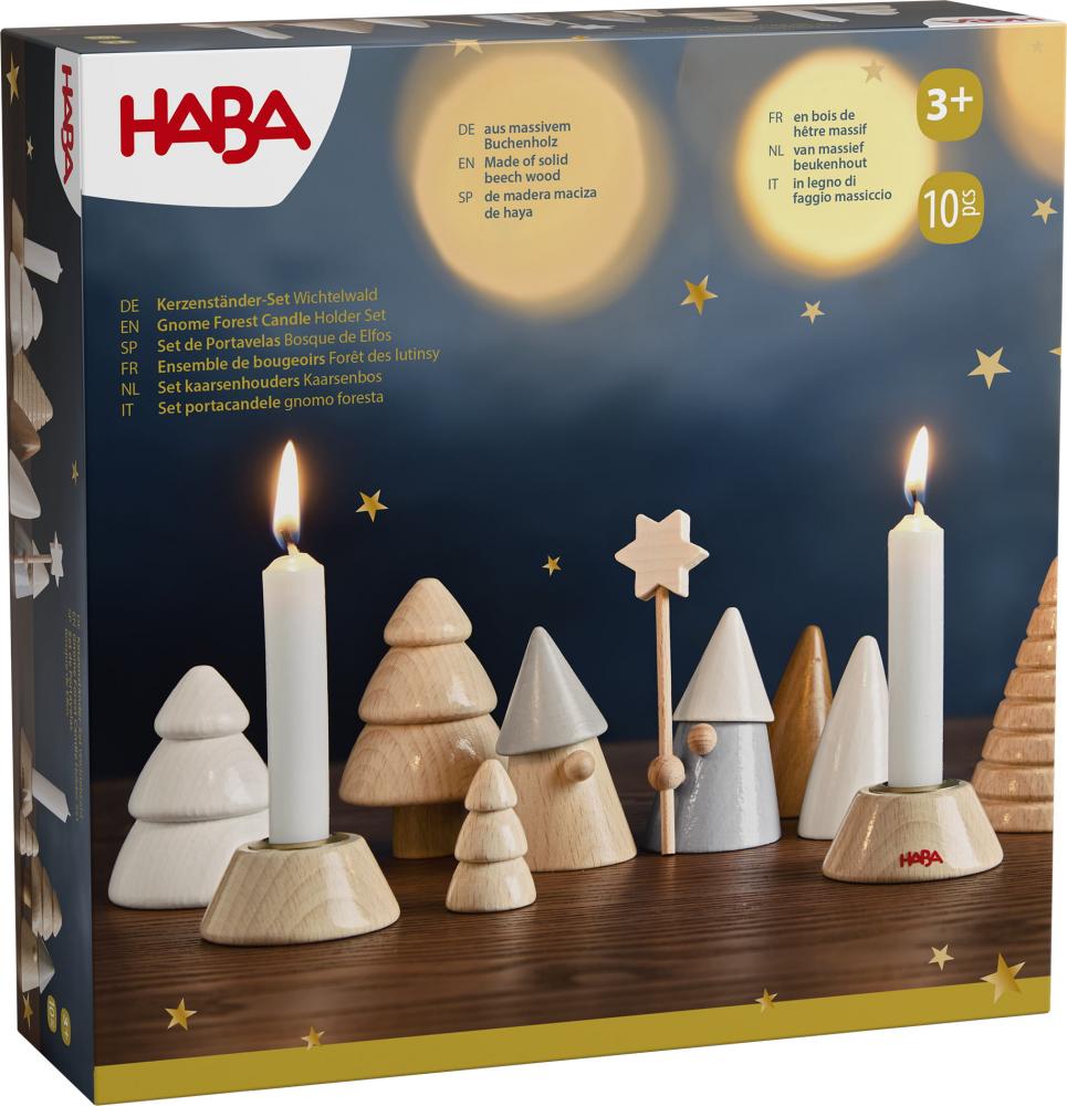 kerst kaarsenhouders kaarsenbos in hout - HABA