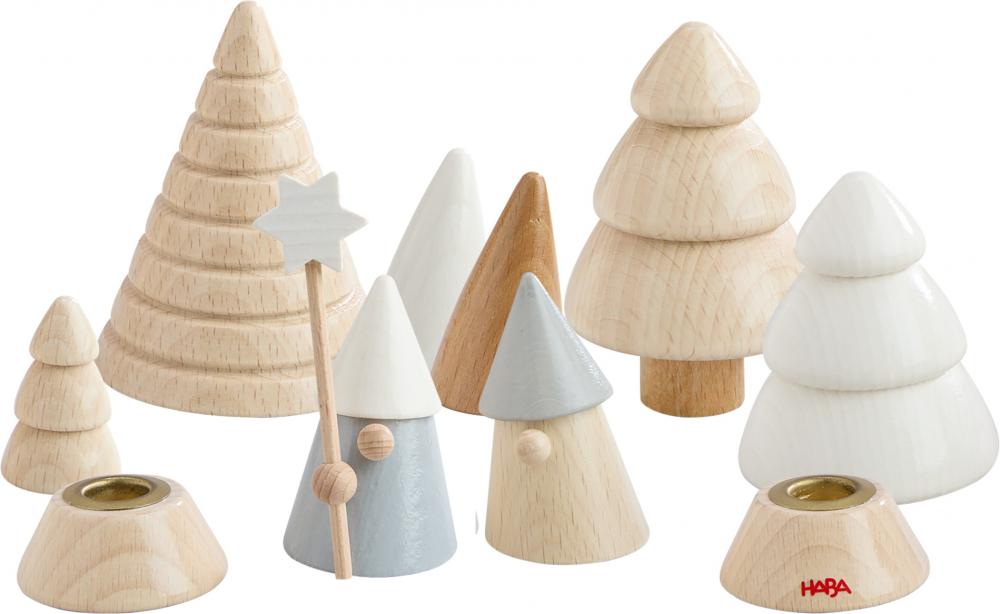 kerst kaarsenhouders kaarsenbos in hout - HABA
