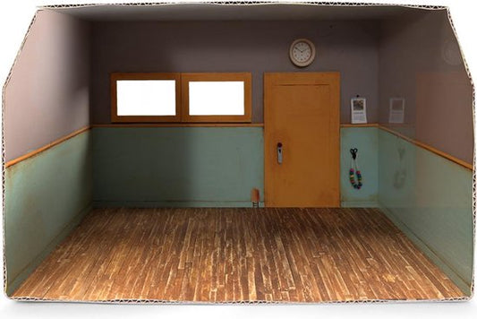 het muizenhuis kartonnen miniatuur klaslokaal