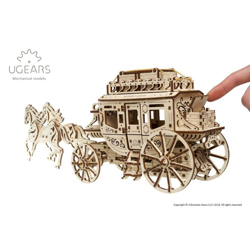 maquette de carrosse en bois à assembler en 3D