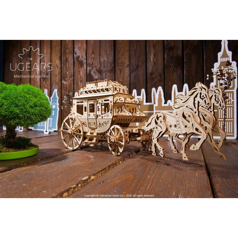 maquette de carrosse en bois à assembler en 3D