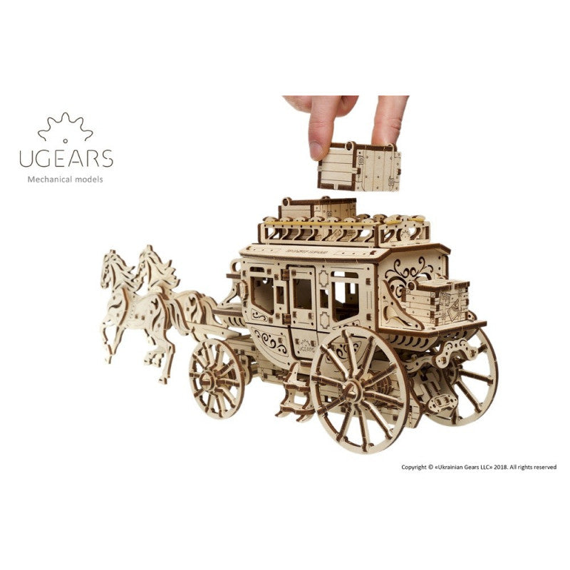 maquette de carrosse en bois à assembler en 3D