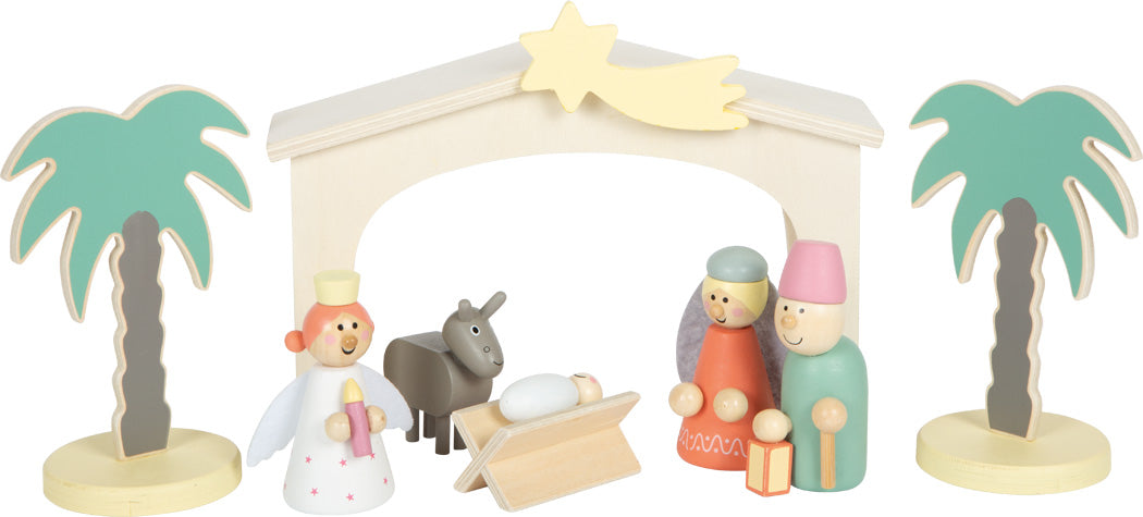 houten kerststal compleet