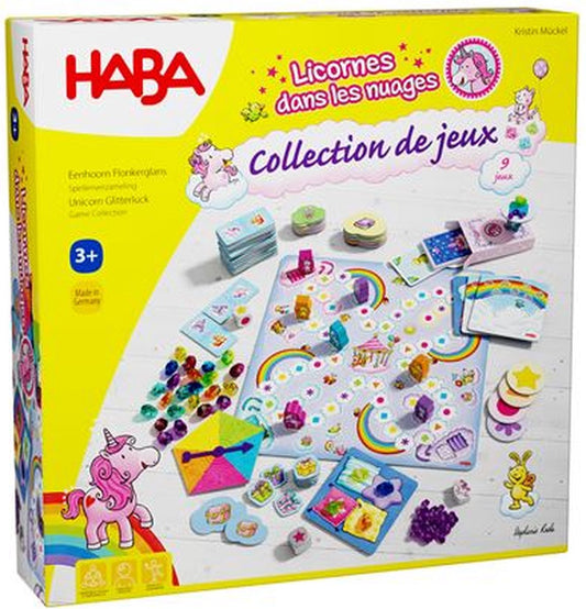 licornes dans les nuages - collection de jeux FRA gele doos