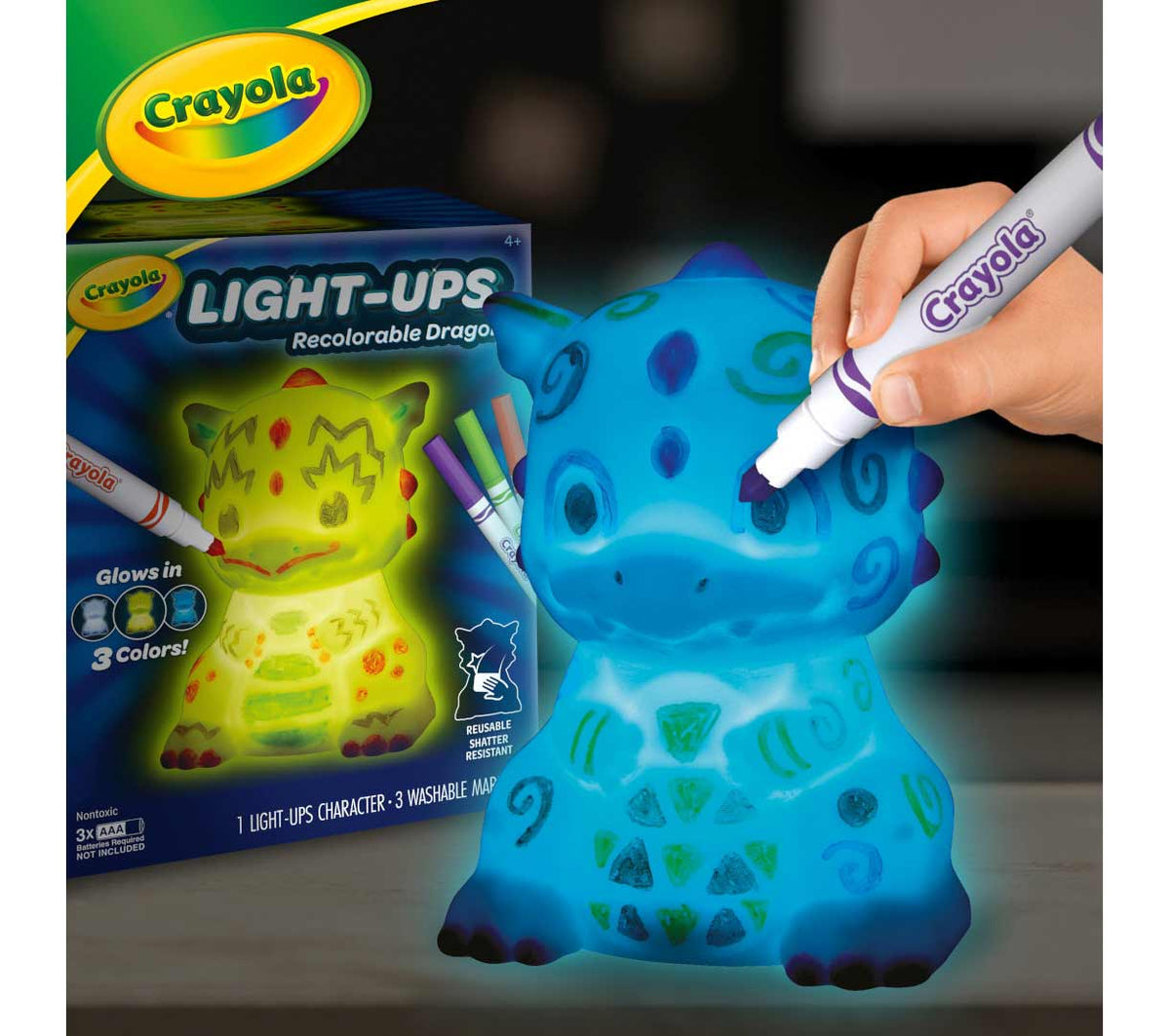 light-ups éénhoorn of draak - crayola