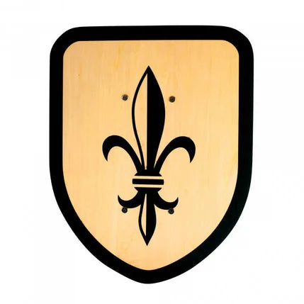 bouclier en bois « fleur de lys »