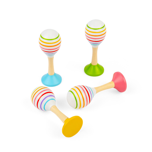 houten maracas junior pastel