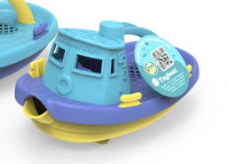 sleepboot blauw-geel oceanbound tug boat
