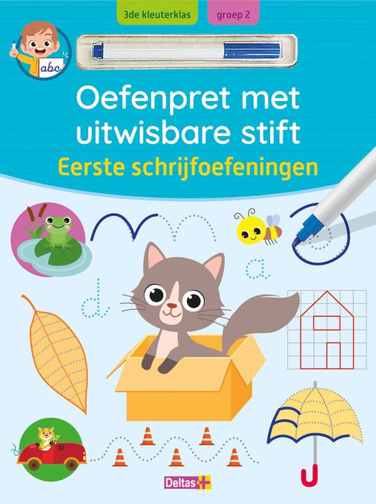 oefenpret met uitwisbare stift - eerste schrijfoefeningen 5-6 jaar NED