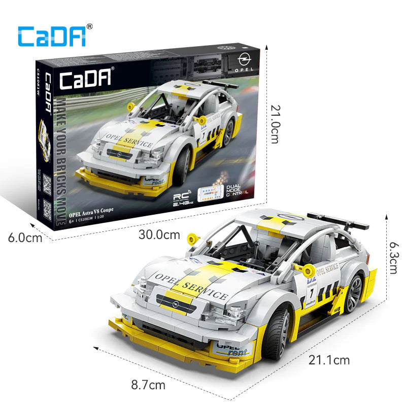 Kit de construction voiture Opel Astra V8 coupé avec télécommande