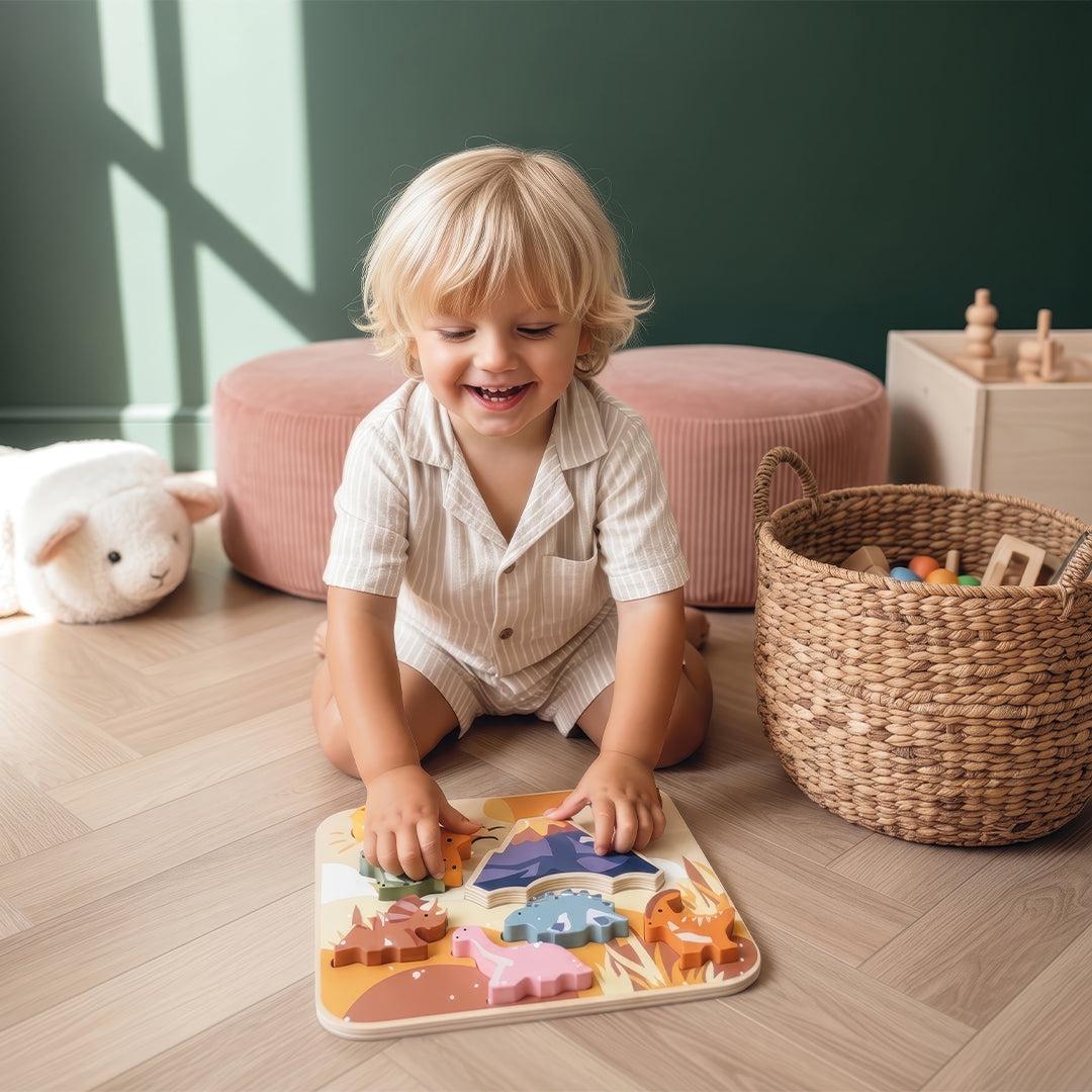 houten inleg puzzel dinosaurussen - speedy monkey