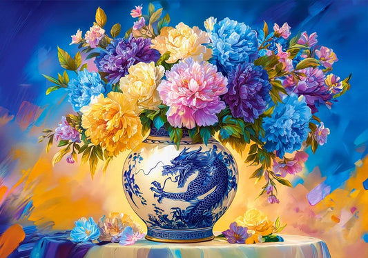 Puzzle flowers en porcelaine chinoise 500pc