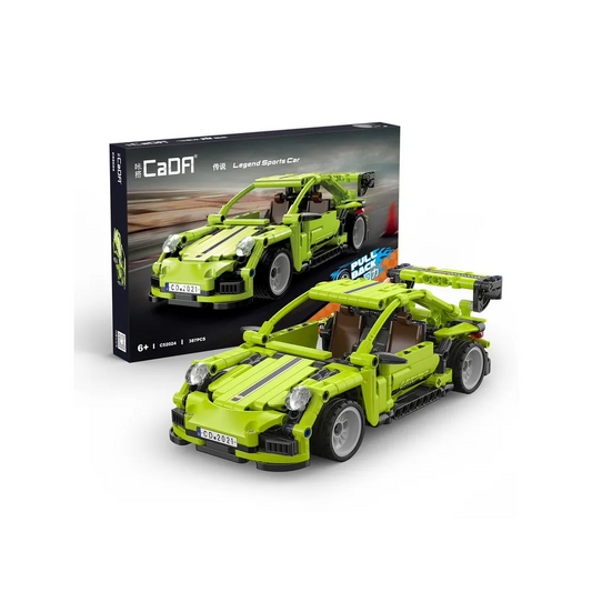 kit de construction voiture de course vert lime tout-terrain à rétrofriction CADA