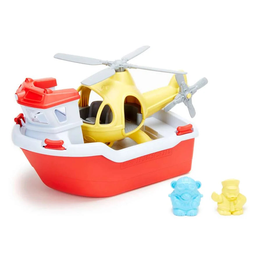 bateau de sauvetage avec hélicoptère