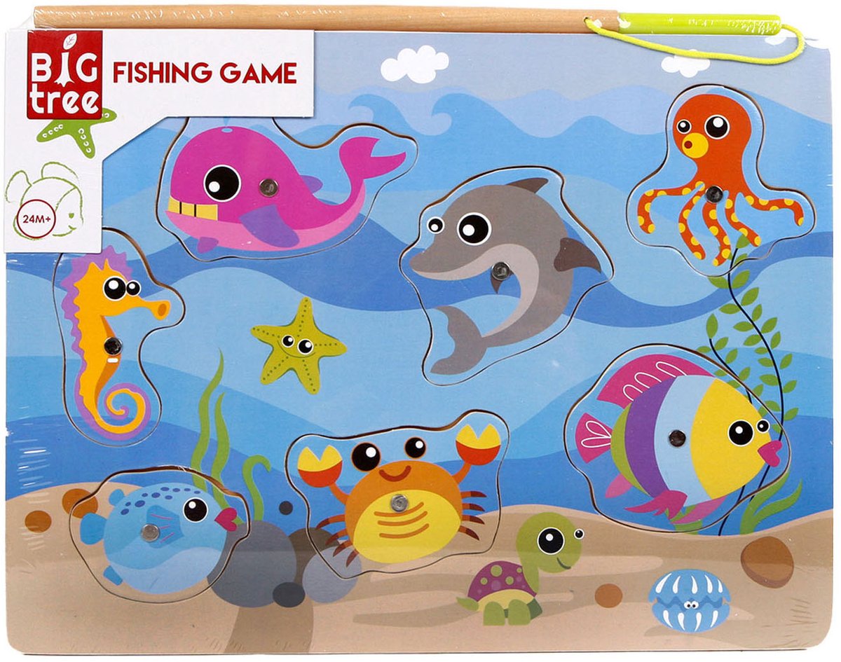 Jeu de pêche avec aimants en puzzle
