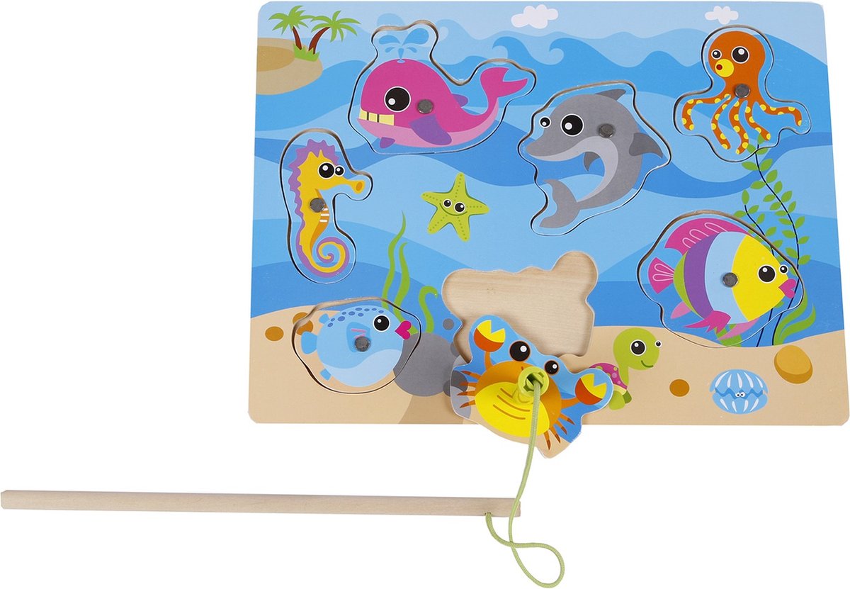 Jeu de pêche avec aimants en puzzle