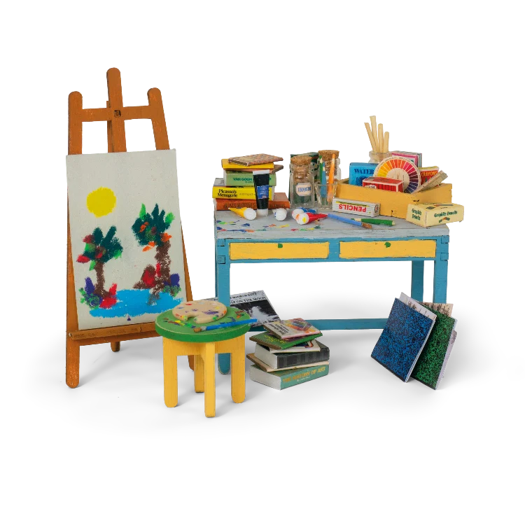 het muizenhuis Mini Scene Kit - Kunstenaar's atelier